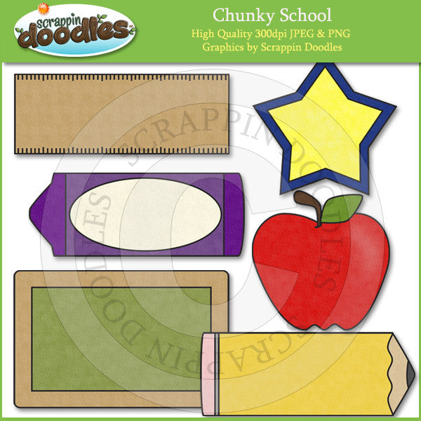 Chunky School for Bulletin Boards & Journaling