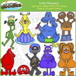 Color Monsters Clip Art