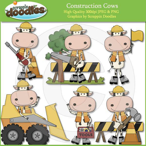 Construction Cows Clip Art Download
