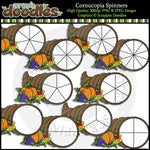 Cornucopia Spinners Clip Art & Line Art