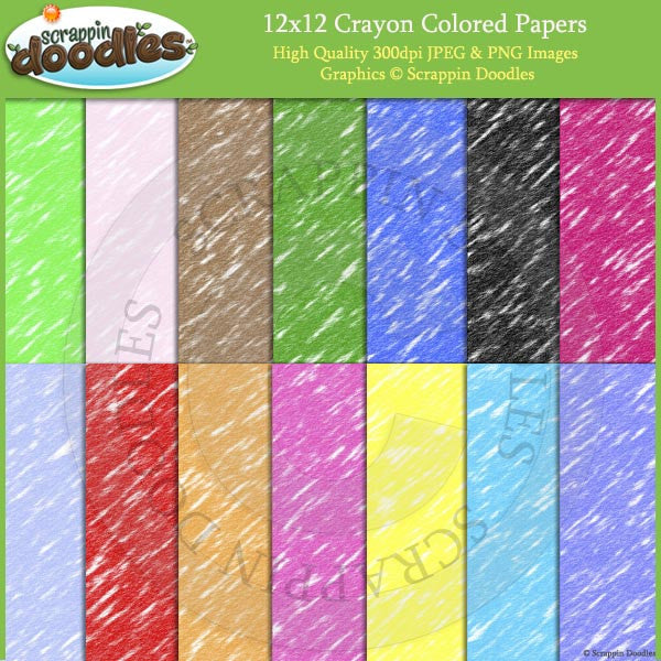 Crayon Colored 12x12 Backgrounds Download