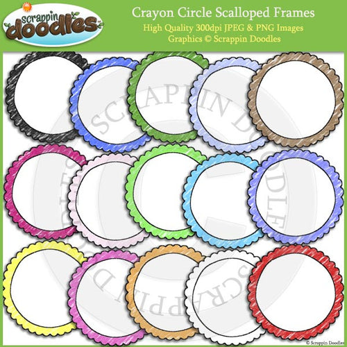 Crayon Colored Frames / Borders Bundle