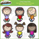Criss Cross Girls Clip Art