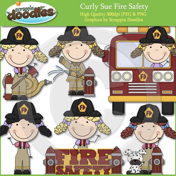 Curly Sue Fire Safety Clip Art Download