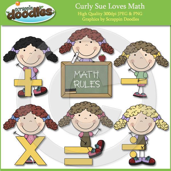Curly Sue Loves Math Clip Art Download