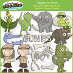 Digging for Dinos Clip Art Download