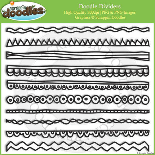 Doodle Dividers Line Art