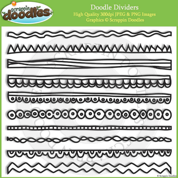 Doodle Dividers Line Art
