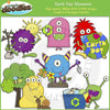 Earth Day Monsters Clip Art
