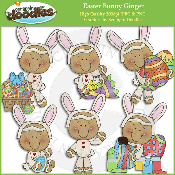 Easter Bunny Dress Up Ginger Clip Art Download