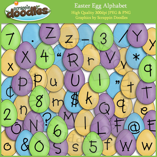 Easter Egg Alphabet Clip Art Download