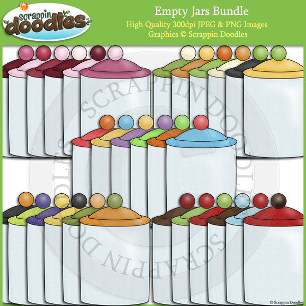 Empty Jar Bundle Clip Art Download
