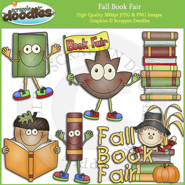 Fall Book Fair Clip Art