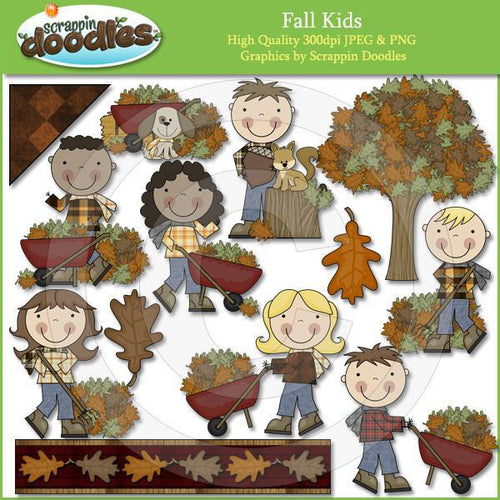Fall Kids Clip Art Download