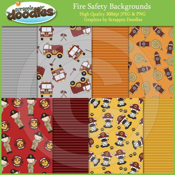 Fire Safety 12x12 Papers & Background Tiles Download
