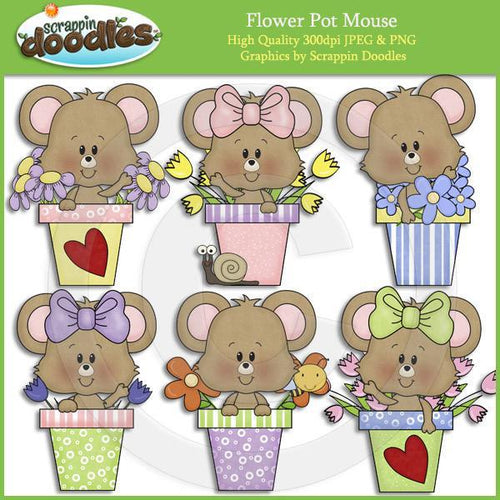 Flower Pot Mouse Clip Art Download