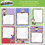 Frame Boys 8 1/2 x 11 Ready Pages / Cover Pages Color & Line Art