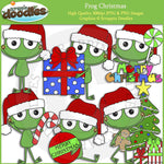 Frog Christmas Clip Art