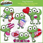 Frog Valentine Clip Art