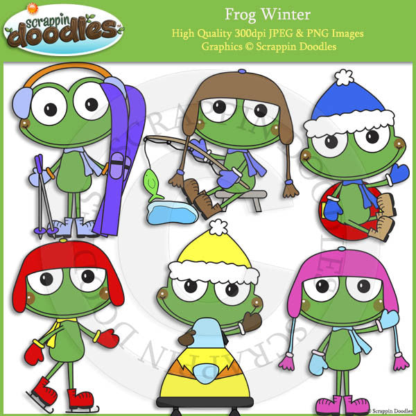 Frog Winter Clip Art