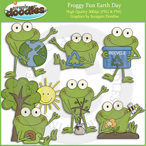 Froggy Fun Earth Day Clip Art Download