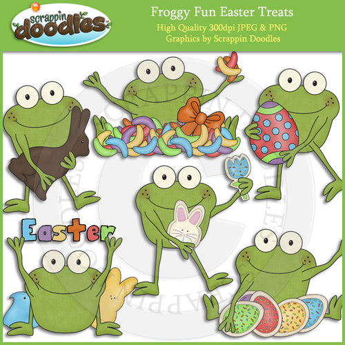 Froggy Fun Easter Treats Clip Art Download