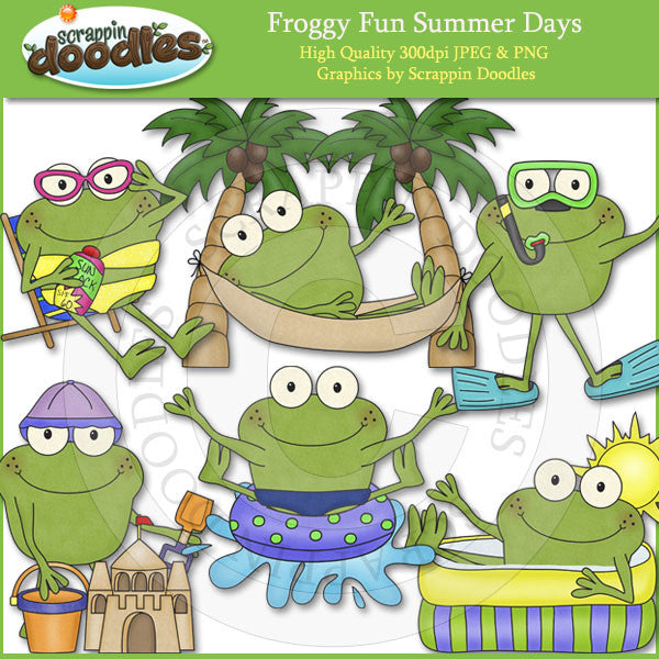 Froggy Fun Summer Days Clip Art