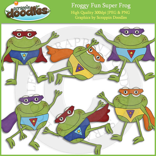 Froggy Fun Super Frogs Clip Art Download