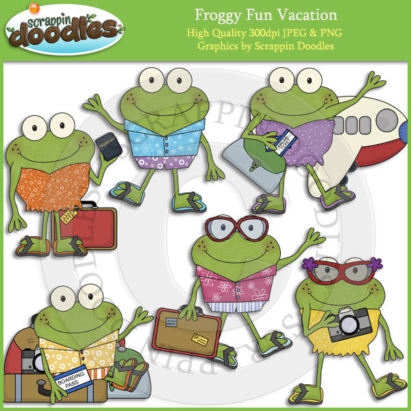 Froggy Fun Vacation Clip Art Download