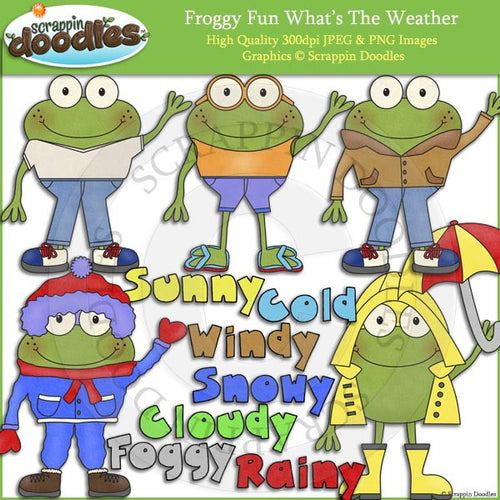 Froggy Fun What's The Weather Clip Art
