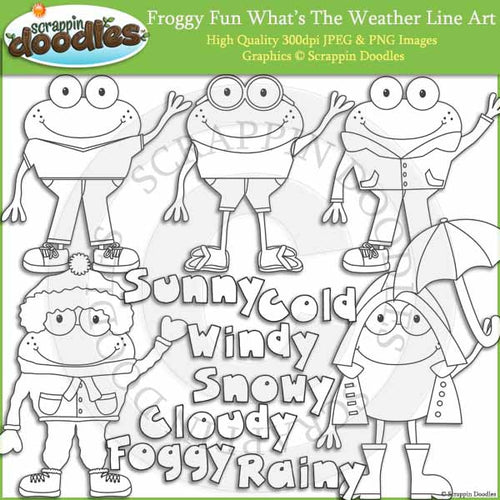 Froggy Fun What's The Weather Clip Art