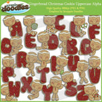 Gingerbread Christmas Cookie Uppercase Alpha Download