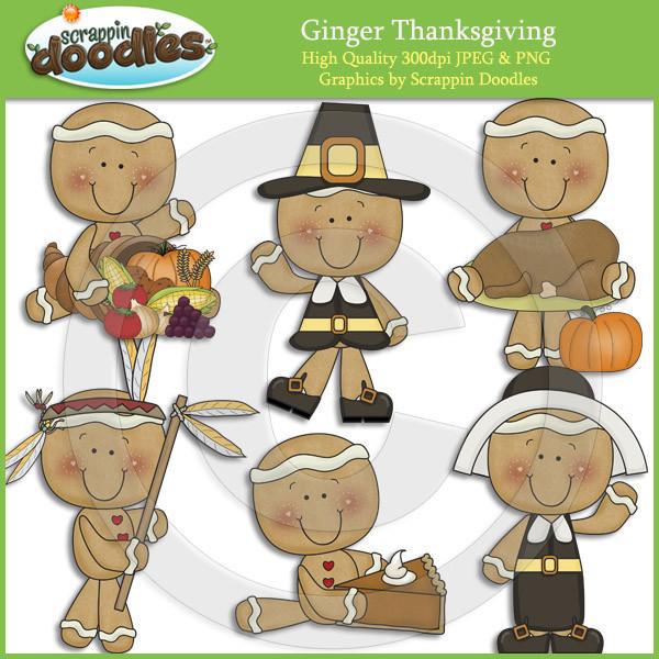 Ginger Thanksgiving Clip Art Download