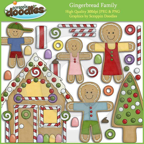 Gingerbread Family Clip Art Download