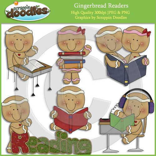 Gingerbread Readers Clip Art Download