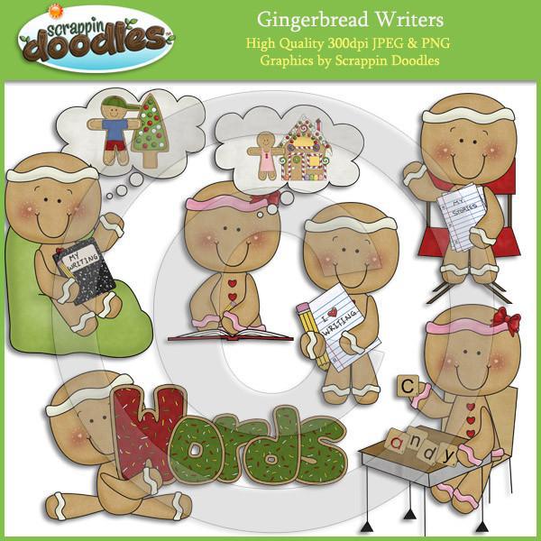 Gingerbread Writers Clip Art Download