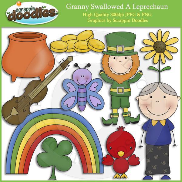 Granny Loves Leprechauns Clip Art Download