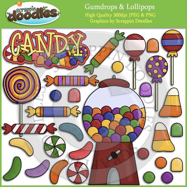 Gumdrops & Lollipops Clip Art Download