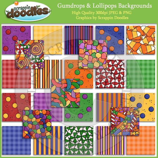 Gumdrops & Lollipops Backgrounds