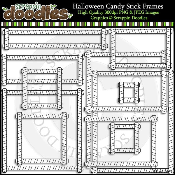 Halloween Candy Stick Frames