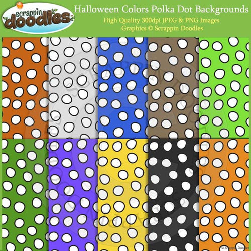 Halloween Colors Polka Dot 12x12 Backgrounds Download