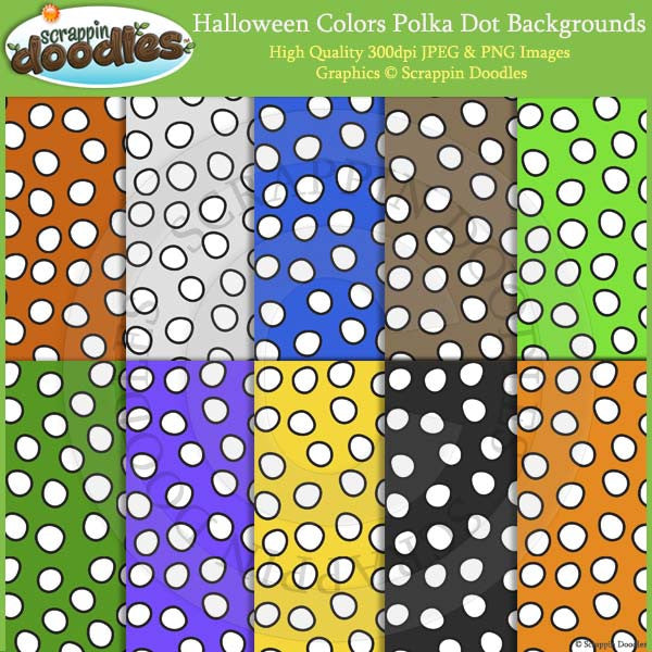 Halloween Colors Polka Dot 12x12 Backgrounds Download