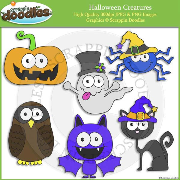 Halloween Creatures Clip Art