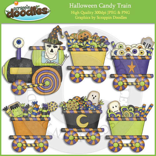 Halloween Candy Train Clip Art Download