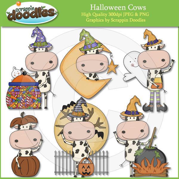 Halloween Cows Clip Art Download