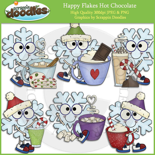 Happy Flakes Hot Chocolate Clip Art Download
