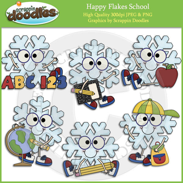 Happy Flakes School Clip Art Download