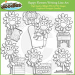 Happy Flowers Writing