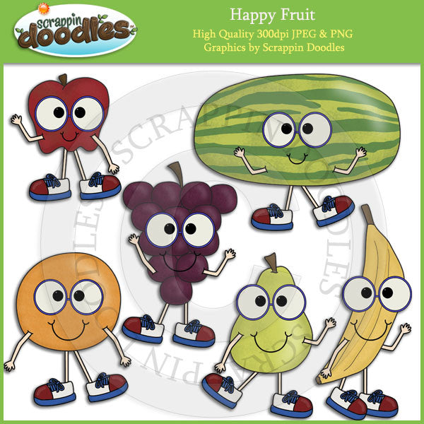 Happy Fruit Clip Art Download