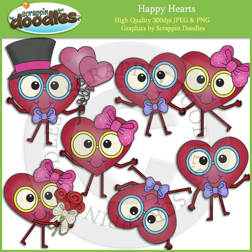 Happy Hearts Clip Art Download